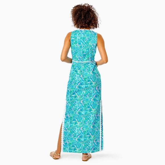 NWT Lilly Pulitzer Stretch Maxi Dress - 10 - Picture 2 of 3